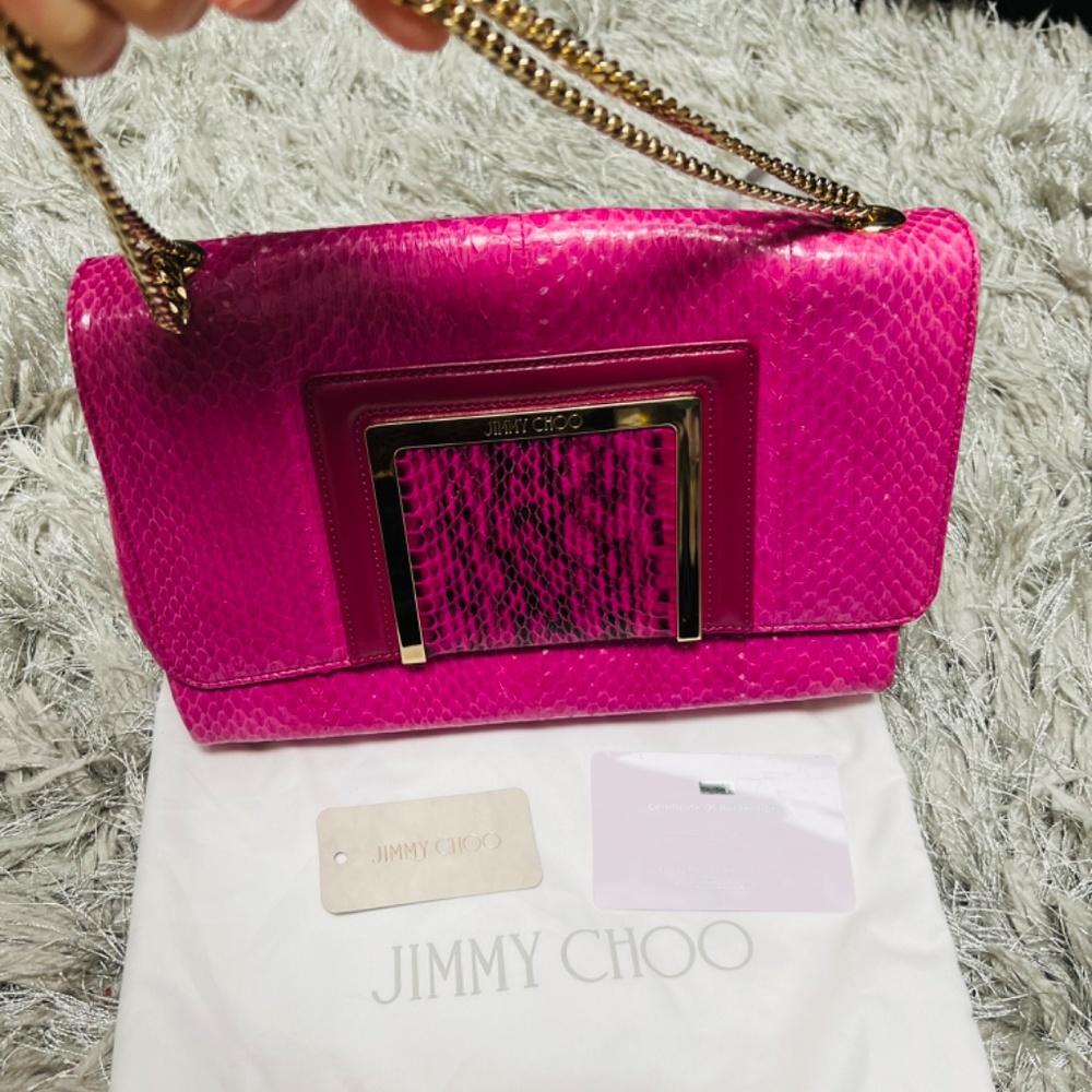 100% Authentic Python Jimmy Choo Bag - image 3